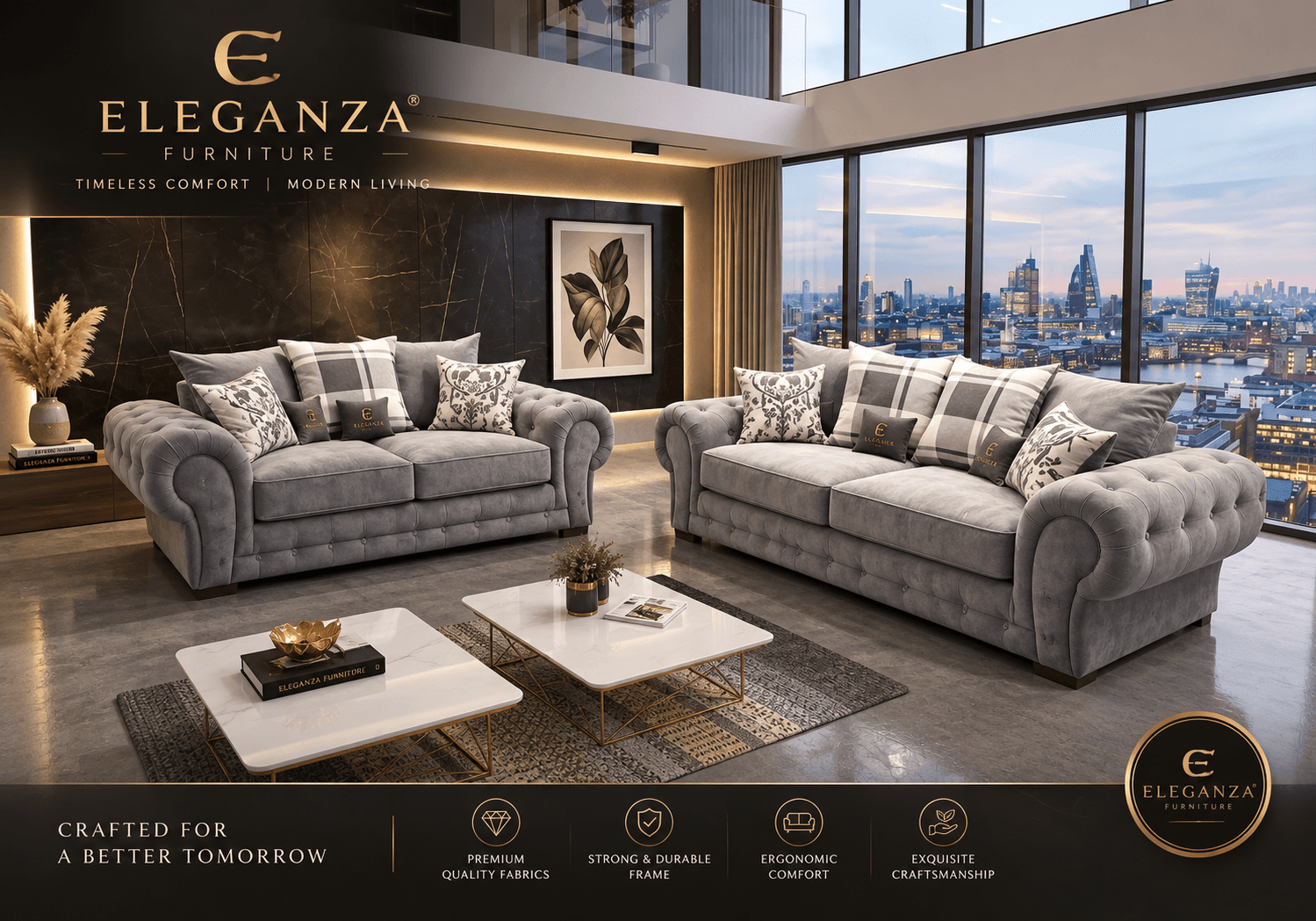 Plush Velvet Verona Sofa